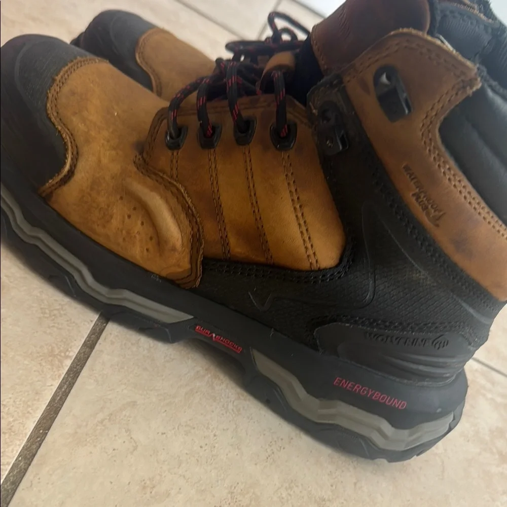 Men's Brown and Black Work Boots - Rugged Comfort